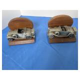 Vintage car book ends