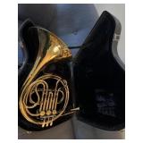 Cleveland King French horn with case. Does have