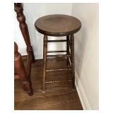 Antique stool stands 30 inches tall