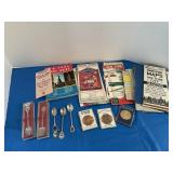 Souvenir spoons and other as shown