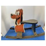 Vintage Pluto rocking horse and other vintage