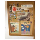 Vintage Girl Scout badges and cookie posters