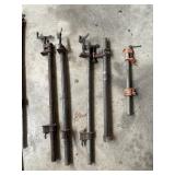 Five pipe clamps longest ones are 30