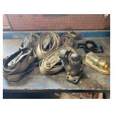 Pintle hitch, ratchet straps and other as