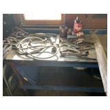 Welding wire, vice grips, leads, and other