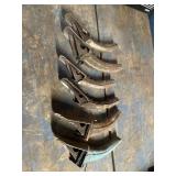 Vintage metal oil can spouts