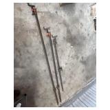 Three pipe clamps 75 inches