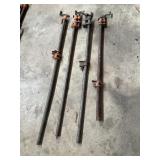 Four pipe clamps. Longest one is 46 inches.