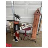 Decor, including small, oval, tilt table,