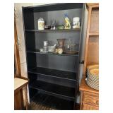 Two shelving units contents not included