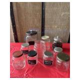 Old jars and canisters