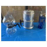 Vintage vacuum, bubble, coffee maker, cobalt,