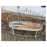 Metal outdoor bench