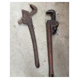 Rigid pipe, wrenches, 24 inches