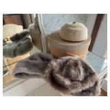 Three vintage ladies hats