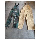 Carhartt bib overalls size 44/30, camouflage