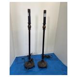 Pair of pencil lamps