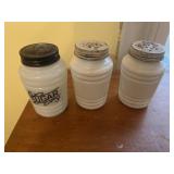 Vintage Large sugar, shaker and salt and pepper