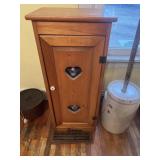 Vintage Heart front cabinet stands 34 inches tall,