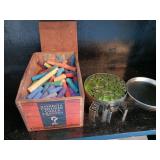 A m b r i t e colored chalk crayons and box