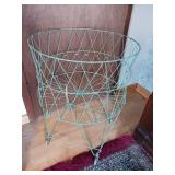 vintage collapsible wire laundry basket