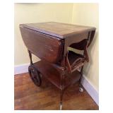 Drop leaf serving cart