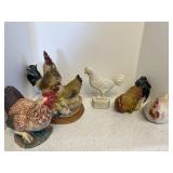 Cast iron or steel painted white chicken