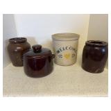 Crocks and West Bend bean pot