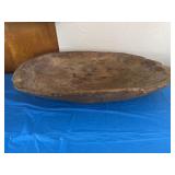 Old wood bowl. 22 inches long.