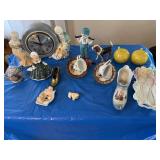 Vintage items incl. Norcrest doll. Clock needs