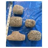4 pre-form banner stones (2 partial drilled)