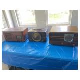 4 old radios all need parts and repair