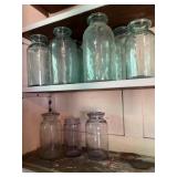Antique wax seal canning jars.