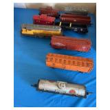 Model railroad train cars, including Union