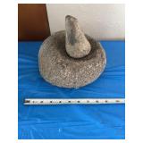 Native American grinding stone set. Bowl on both