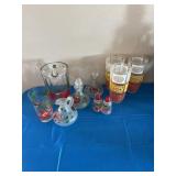 Vintage drinking glasses and other ass show