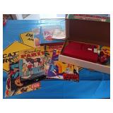 Vintage comic books old road signs and a color