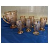 Vintage Jeanette, glass, iris, and herringbone