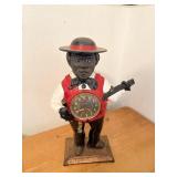 Vintage black Americana cast iron clock