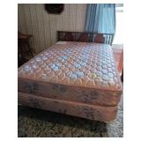 Full size bed with mattress and box spring