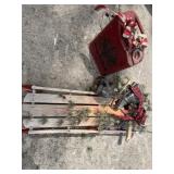 Flexible flyer lead decorated with Christmas