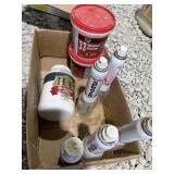 Window glazing, sprayer bottles and partial jar