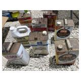 Eight jugs various paint thinners some are