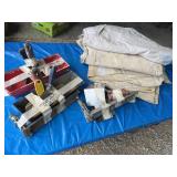 Canvas drop clause and drywall muding tool