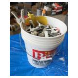 5 gallon bucket of clamps