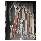 Various wrenches, including Blackhawk, Stanley,