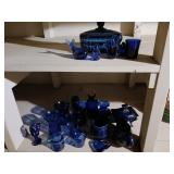 Blue glassware