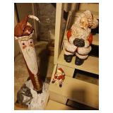 Vintage winking Santa and other Santa