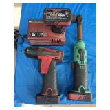 Snap on 1/4 inch impact wrench and ratchet,
