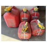 Gas cans, various sizes